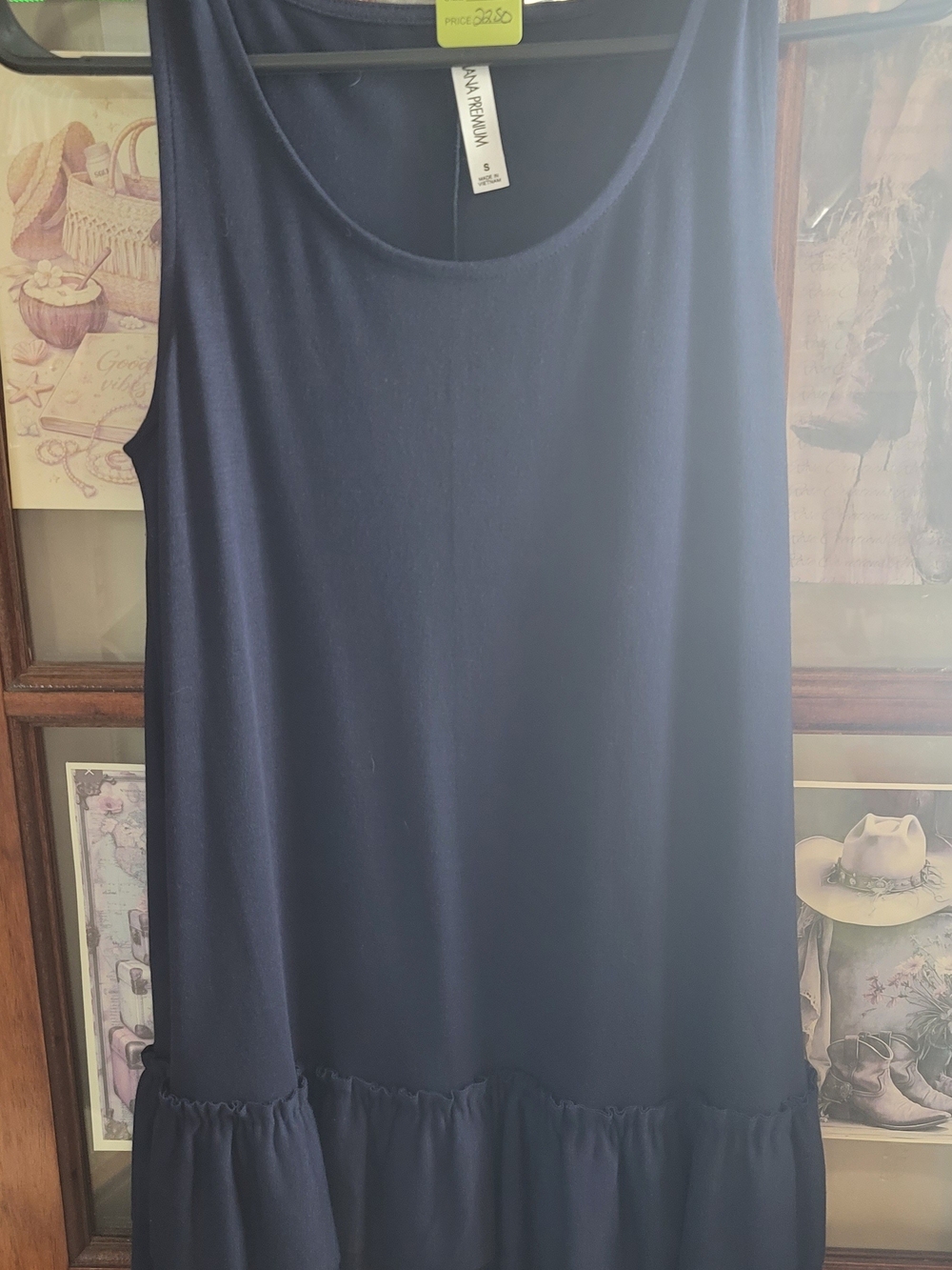 Zenna Premeium Brand New Navy Blue Buttery Soft Flowy Tank Top